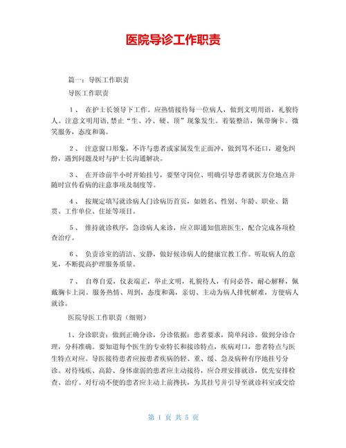 导诊职责