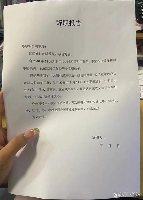  辞职申请
