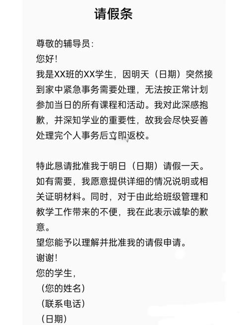 请假借口