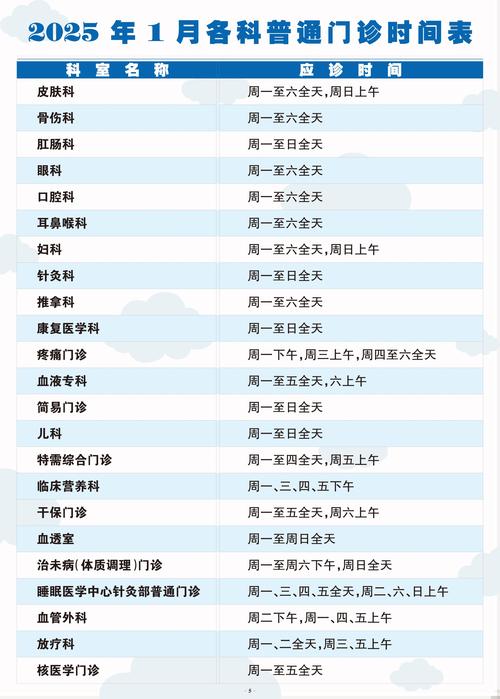 门诊时间