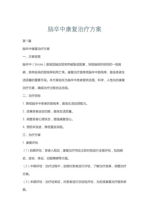 治疗服务方案