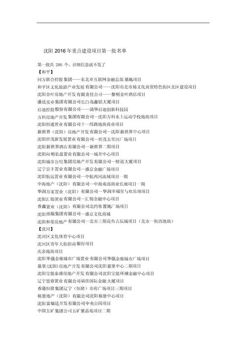 2016 年项目