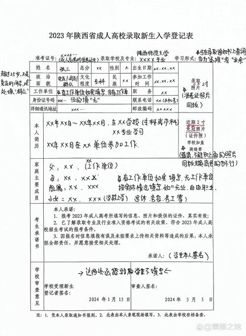 登记表填写