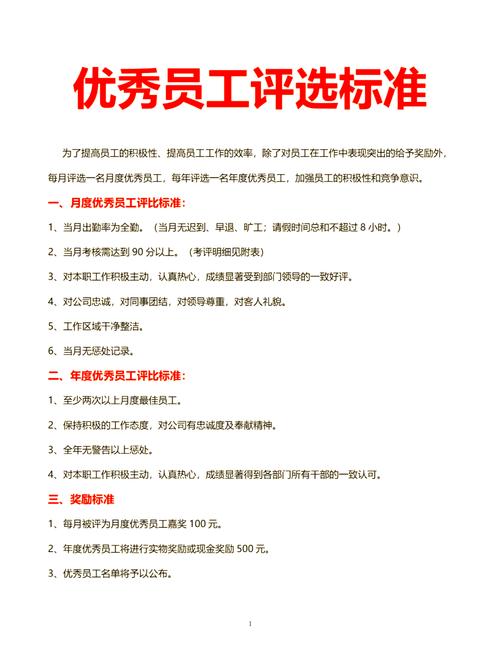 评选标准