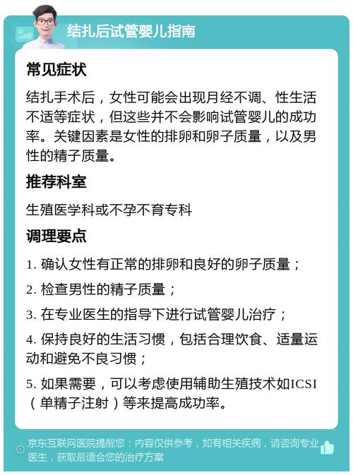 结扎手术后如何快速进行试管婴儿？