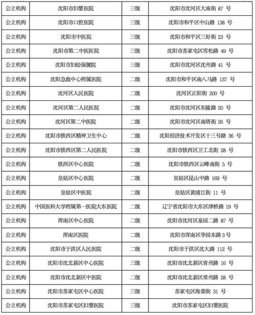 沈阳公立医院